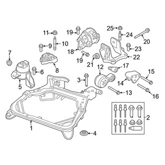 Ford OE - Engine & Transmission Mounting (2.5L Automatic Tr)