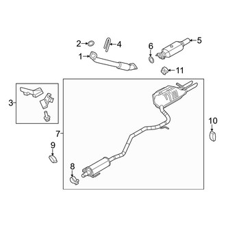 Ford OE - Exhaust System - Exhaust Components (2.5L Gas)