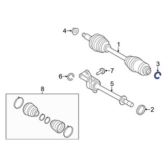 Ford OE - Left CV Joint C-Clip