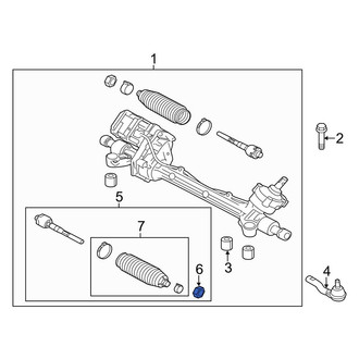 Ford OE - Inner Steering Tie Rod Nut