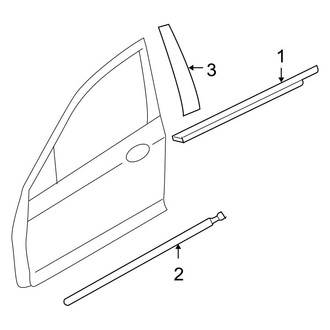 Ford OE - Front Door - Exterior Trim (S / SE / SEL / Sport)