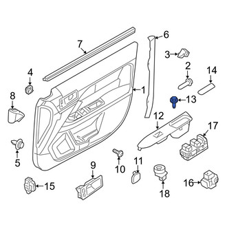 Ford OE - Rear Door Window Switch Bezel Screw