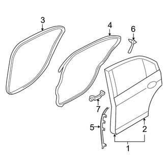 Ford OE - Rear Door - Door & Components (Flex / Gas)