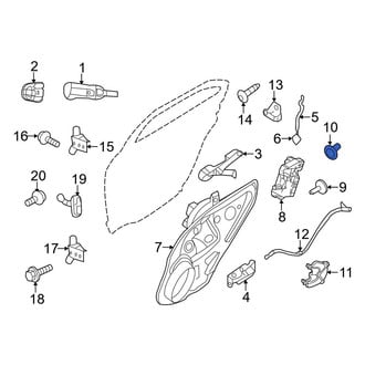 Ford OE - Front Door Lock Rod Grommet