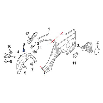 Ford OE - Quarter Panel Splash Shield Grommet
