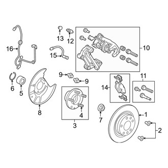 Ford OE - Rear Suspension - Brake Components (AWD)