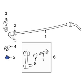 Ford OE - Rear Suspension Stabilizer Bar Link Nut