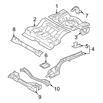 Ford OE - Rear Body & Floor - Rear Floor & Rails (S / SE / SEL / Sport FWD)