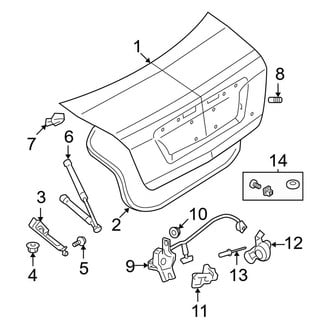 Ford OE - Trunk Lid - Lid & Components