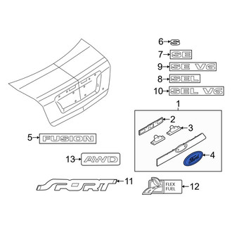 Ford OE - Rear Deck Lid Emblem