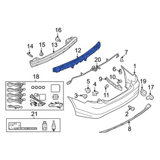 Ford OE - Rear Bumper Impact Absorber