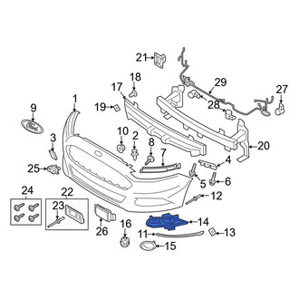 Ford OE - Front Left Outer Fog Light Trim