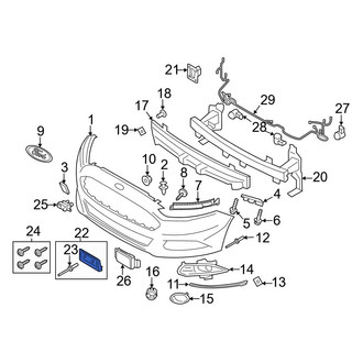 Ford OE - Front License Plate Bracket