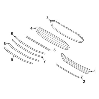 Ford OE - Front Bumper & Grille - Grille & Components