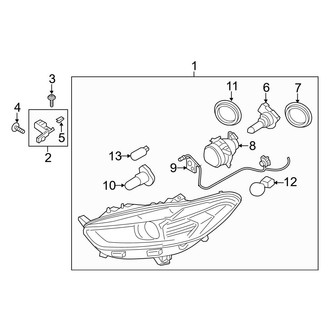 Ford OE - Front Lamps - Headlamp Components