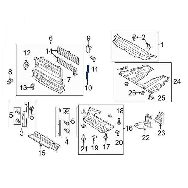 Radiator Support Air Duct Bracket