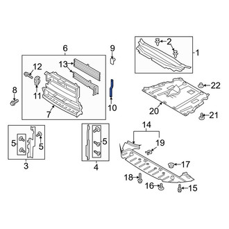 Ford OE - Radiator Support Air Duct Bracket