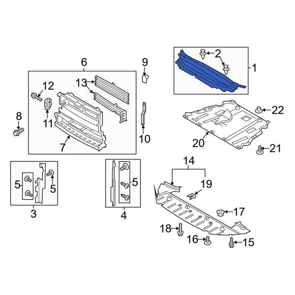 Ford OE DS7Z16A238A - Front Radiator Support Access Cover