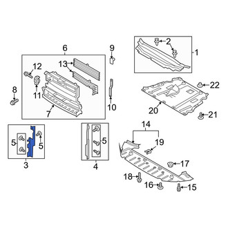 Ford OE - Front Right Radiator Support Air Deflector