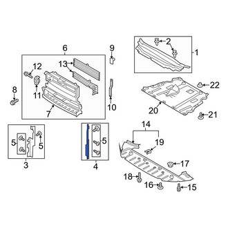 Ford OE - Front Left Radiator Support Air Deflector