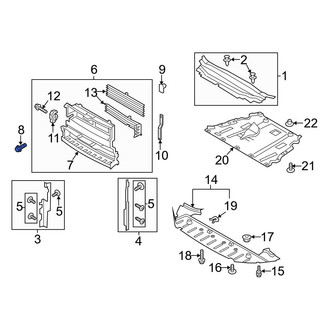 Ford OE - Radiator Support Air Duct Bolt