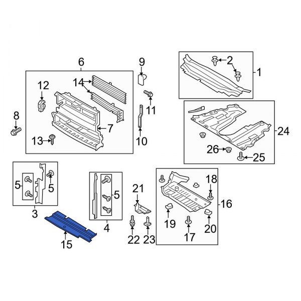 Radiator Support Air Deflector Insulator