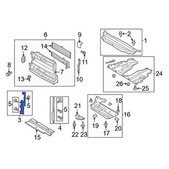 Ford OE - Front Right Radiator Support Air Deflector