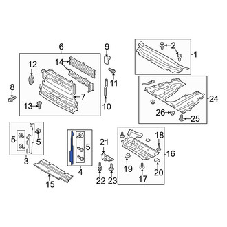 Ford OE - Front Left Radiator Support Air Deflector