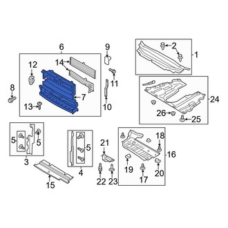 Ford OE - Front Center Radiator Support Air Duct