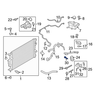 Ford OE - Cooling System Bypass Line Adapter Bolt