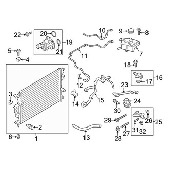 Ford OE - Cooling - Radiator & Components (1.6L)