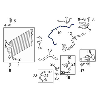 Ford OE - Engine Coolant Reservoir Hose