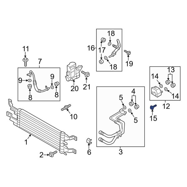 Automatic Transmission Oil Cooler Control Valve Bolt