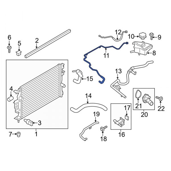 Engine Coolant Overflow Hose