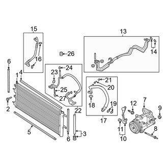 Ford OE - Air Conditioner & Heater - Condenser, Compressor & Lines (1.6L)