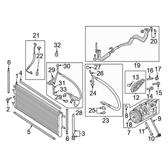 Ford OE - A/C Condenser Nut