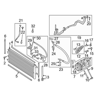 Ford OE - Air Conditioner & Heater - Condenser, Compressor & Lines (2.0L)