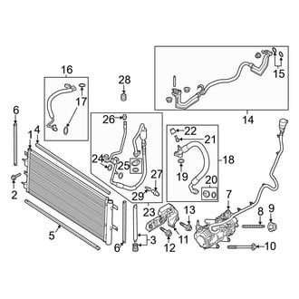 Ford OE - Air Conditioner & Heater - Condenser, Compressor & Lines