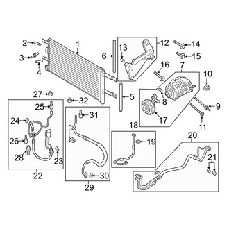 Ford OE - Air Conditioner & Heater - Condenser, Compressor & Lines (2.7L)
