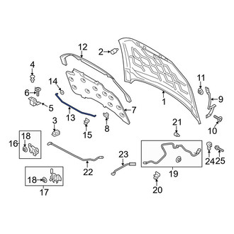Ford OE - Front Hood & Trunk Prop Rod