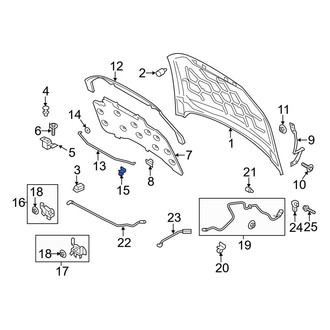 Ford OE - Front Hood Lift Support Stud