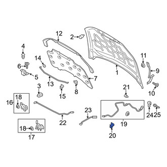 Ford OE - Hood Release Cable Clip