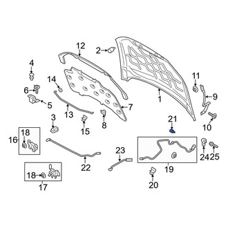 Ford OE - Hood Release Cable Clip
