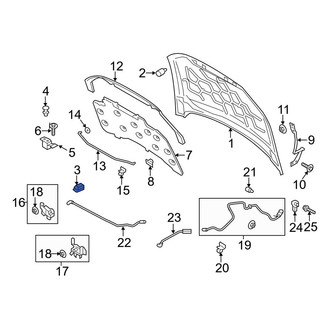 Ford OE - Front Hood Stop Buffer
