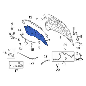 Ford OE - Front Hood Insulation Pad