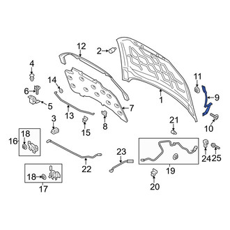 Ford OE - Front Right Hood Hinge