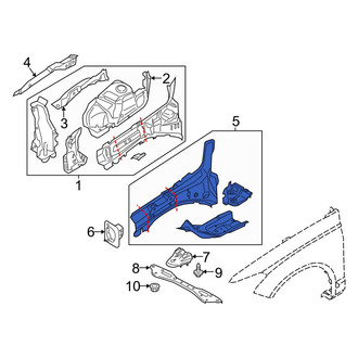 Ford OE - Front Left Frame Side Member Assembly