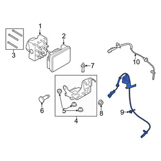 Ford OE - Rear ABS Wheel Speed Sensor