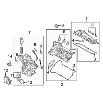 Ford OE - Engine / Transaxle - Valve & Timing Covers (2.7L)