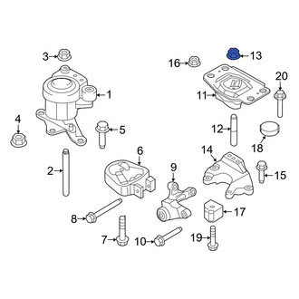 Ford OE - Manual Transmission Mount Nut